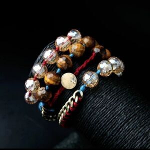 Multi Layered Ethnic Colourful Bohemian Wrap Bracelet Beaded Rope Chain